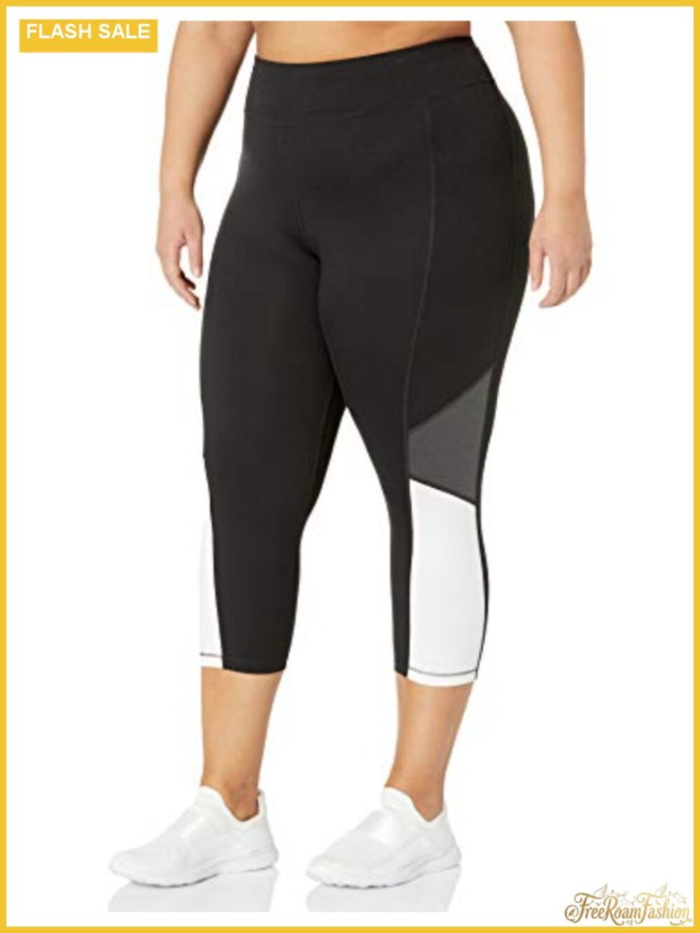 Womens Active Pieced Stretch High Rise Cropped Track Pants 20 inch